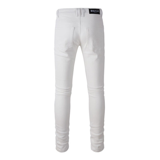 JEANS - WHITE ZIP – Image 4