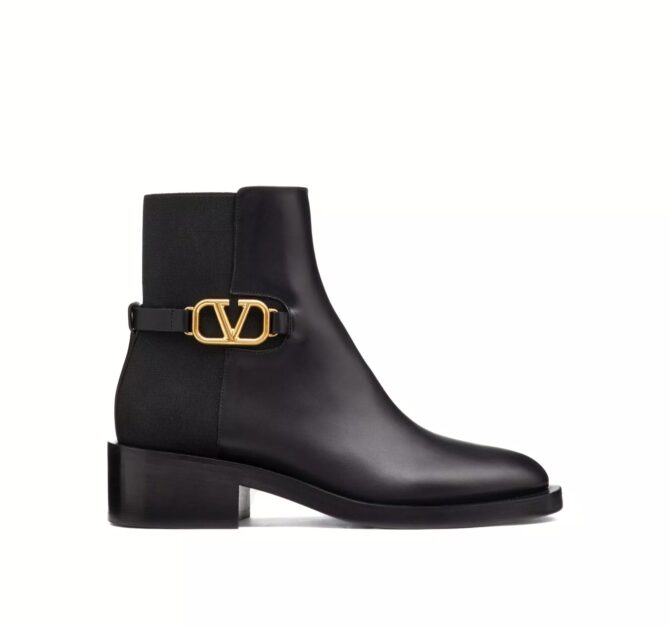 STIVALETTI VLOGO SIGNATURE NERO/ORO