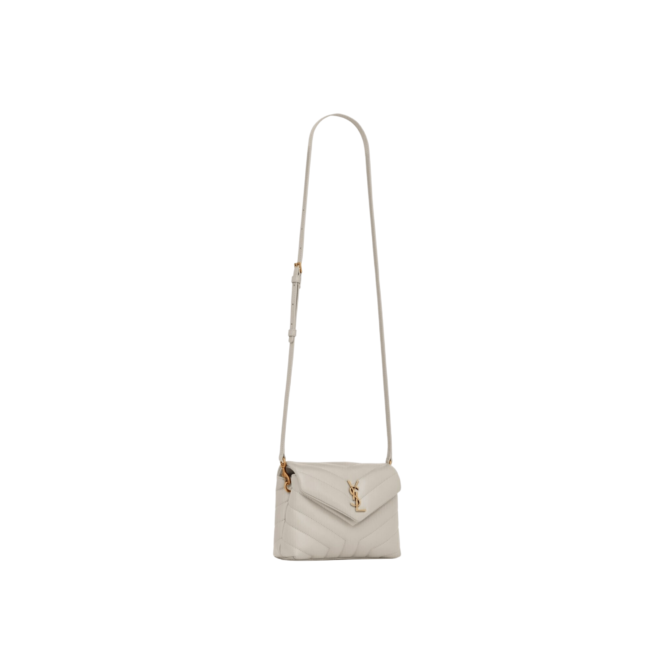 BORSA LOULOU TOY IN PELLE TRAPUNTATA A “Y” SMALL BLANC VINTAGE – Image 2