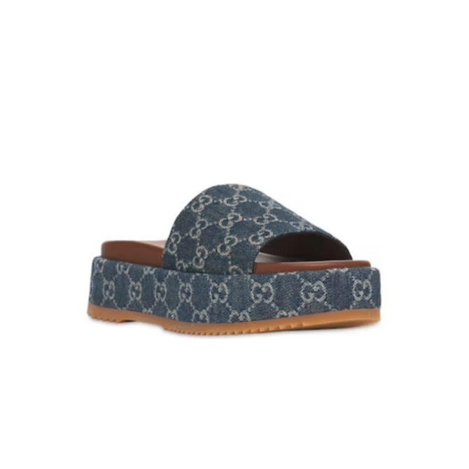 SANDALO SLIDER CON PLATEAU DENIM – Image 3