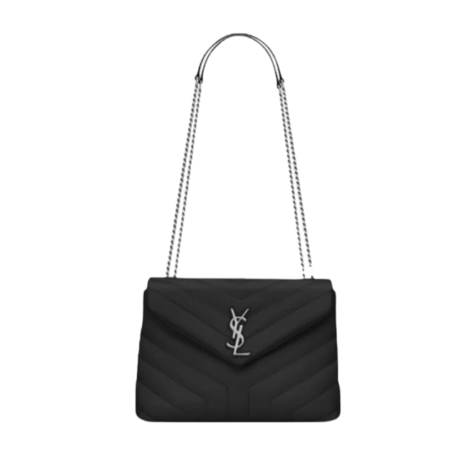 BORSA LOULOU SMALL NERO/SILVER