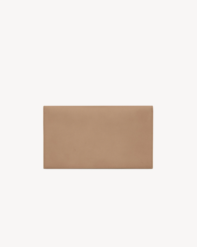 POCHETTE MEDIA UPTOWN IN PELLE GOFFRATA GRAIN DE POUDRE – Image 2