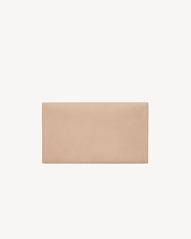 POCHETTE MEDIA UPTOWN IN PELLE GOFFRATA GRAIN DE POUDRE – Image 2