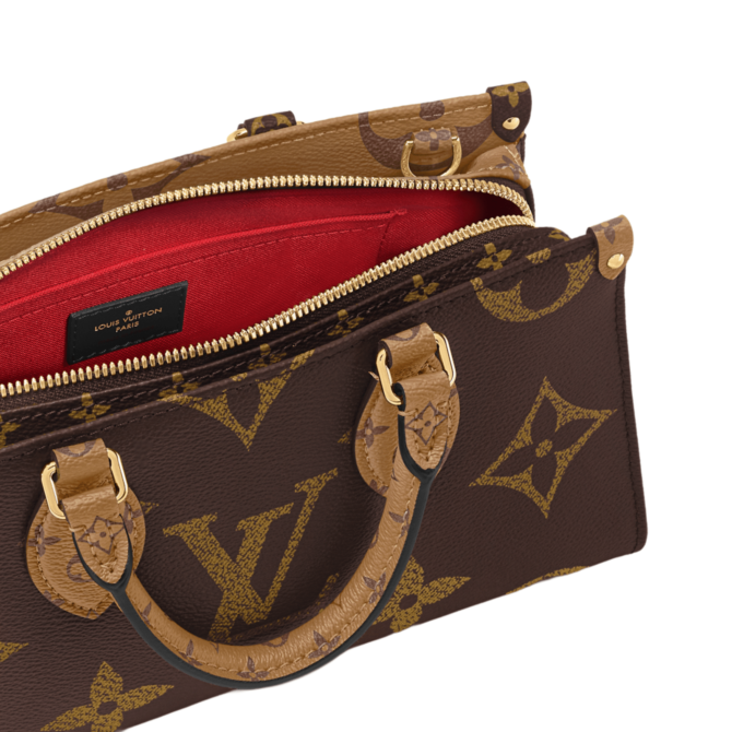 BORSA ON THE GO EAST WEST IN PELLE MONOGRAM EMPREINTE MONOGRAM REVERSE CANVAS – Image 5