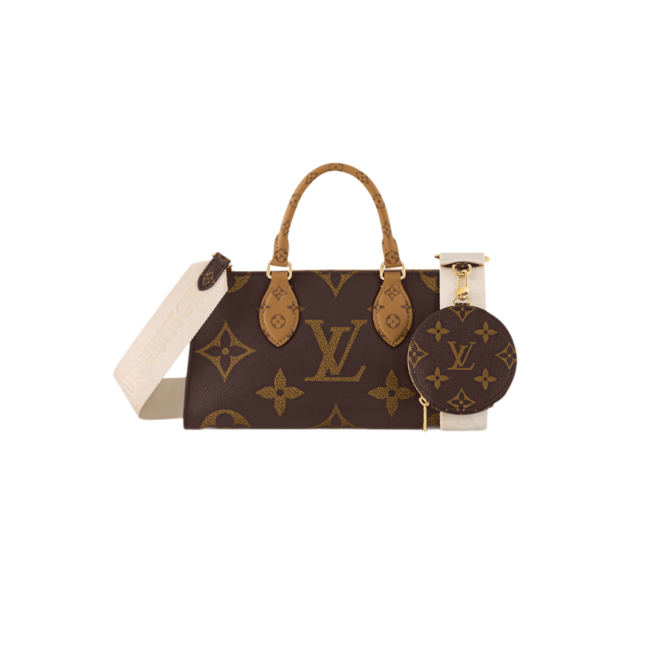 BORSA ON THE GO EAST WEST IN PELLE MONOGRAM EMPREINTE MONOGRAM REVERSE CANVAS