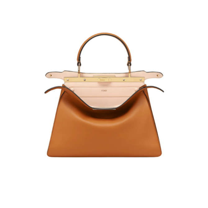 BORSA PEEKABOO ISEEU MEDIUM IN PELLE DI VITELLO MARRONE – Image 3